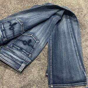 Guess Women’s Bootcut Jeans in Faded Blue Denim